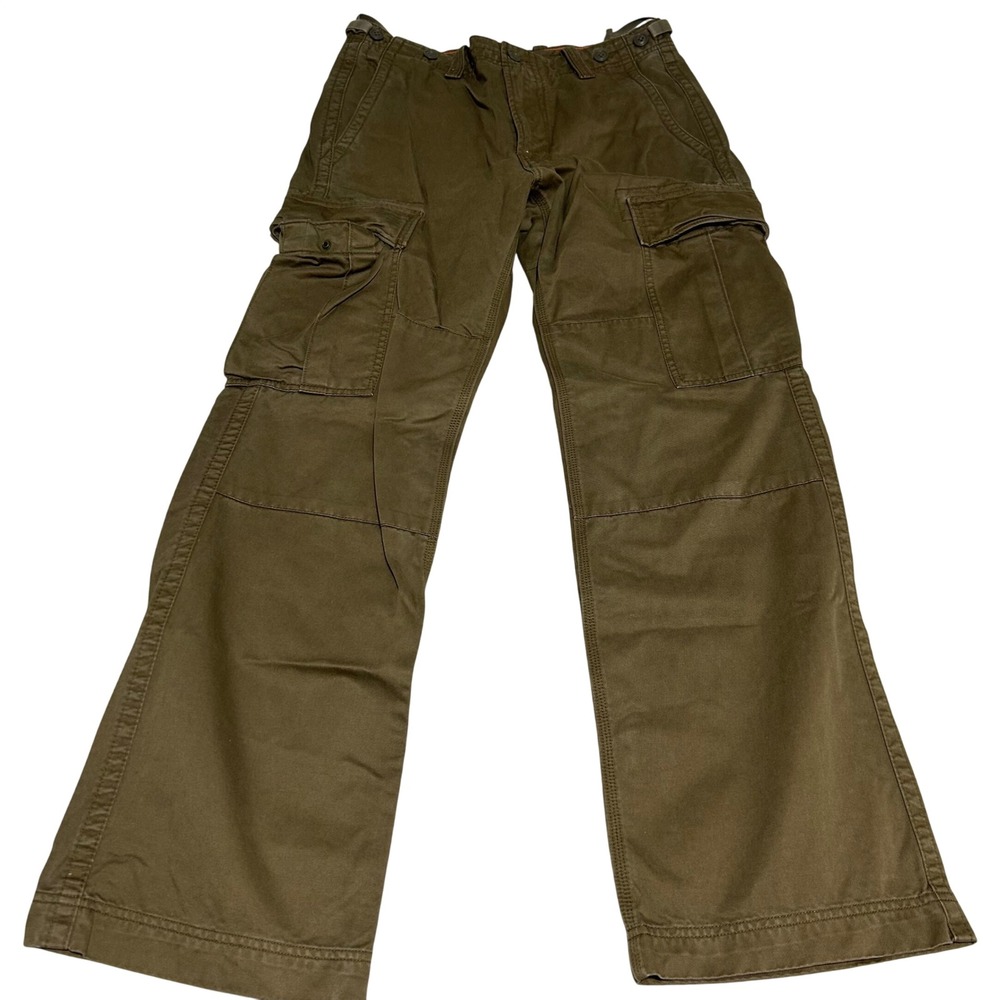 Y2K Gap Military Cargo Pants Mens 33 34 Brown Wide Leg 1969 Utility baggy Skater